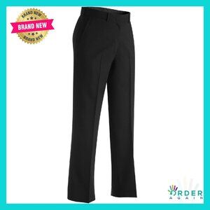 Classic Wool Blend Dress Pant Flat Front Traditional Fit Professional Workwear